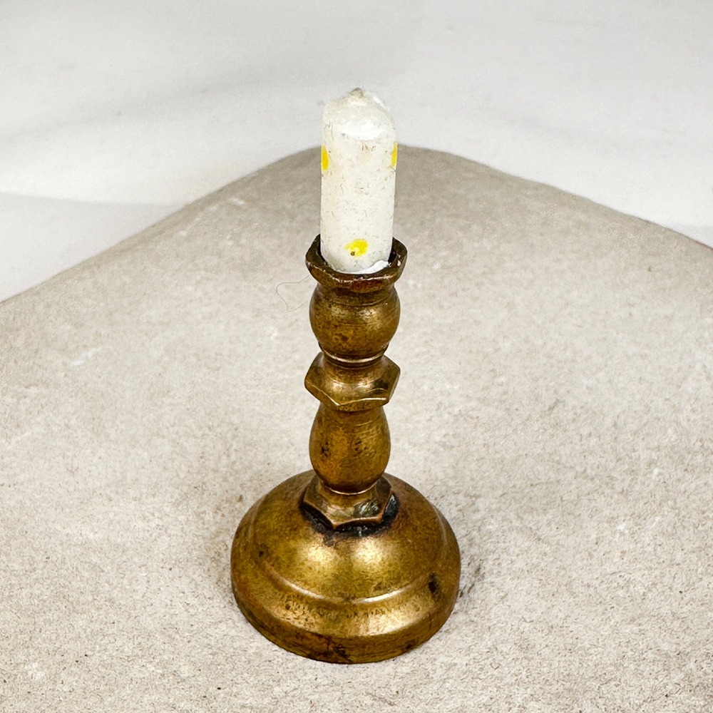 Vintage‎ Miniature Brass Candlestick Holder 1:12 Tall with Doll House